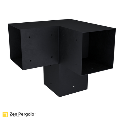 Pergola 3-Arm Post Bracket (for 6x6 Wood Posts)