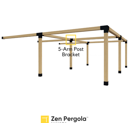 Pergola 5-Arm Post Bracket (for 6x6 Wood Posts)