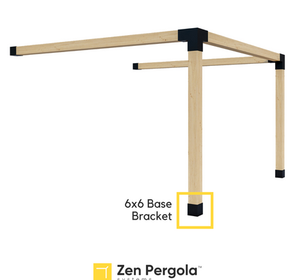 Pergola Post Base Bracket (for 6x6 Wood Posts)
