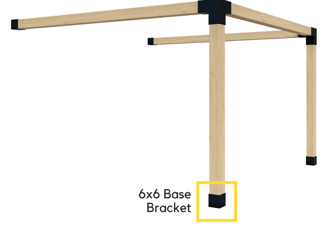 Pergola Post Base Bracket (for 6x6 Wood Posts)