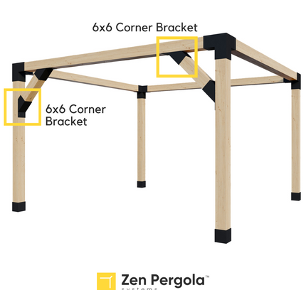 Pergola Support Bracket (for 6x6 Wood Posts)