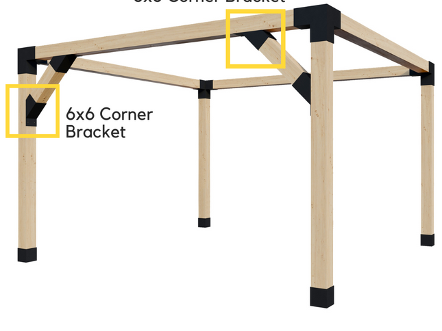 Pergola Support Bracket (for 6x6 Wood Posts)