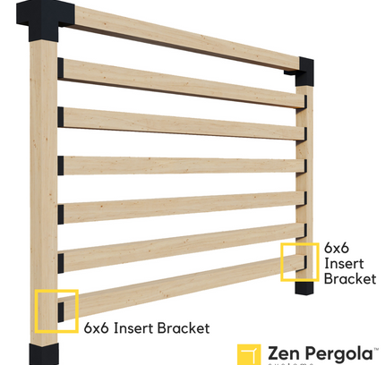 Pergola Insert Bracket (for 6x6 Wood Posts)