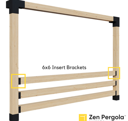 Pergola Insert Bracket (for 6x6 Wood Posts)