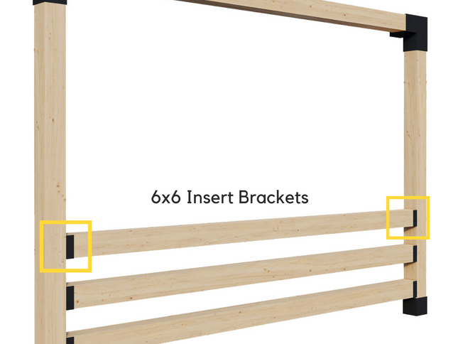 Pergola Insert Bracket (for 6x6 Wood Posts)