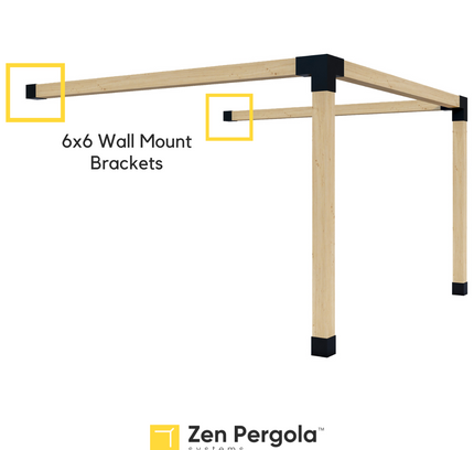 Pergola Wall Mount Bracket (for 4x4 Wood Posts)