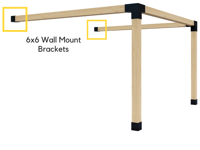 Pergola Wall Mount Bracket (for 4x4 Wood Posts)