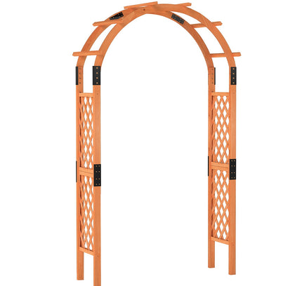7.7 Ft Garden Arch Wooden Arbor for Climbing Plants