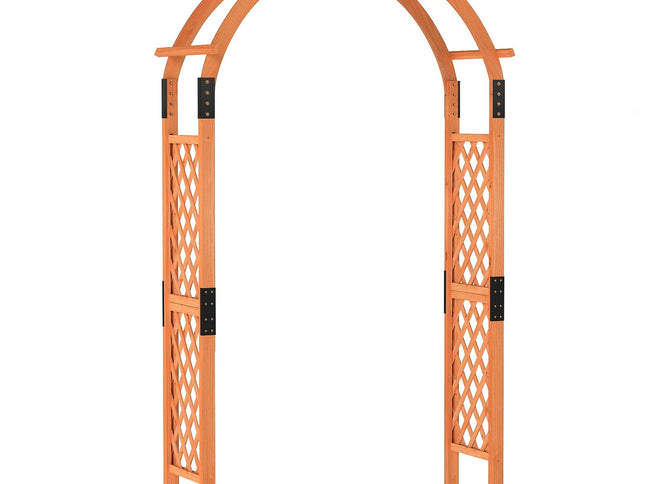 7.7 Ft Garden Arch Wooden Arbor for Climbing Plants
