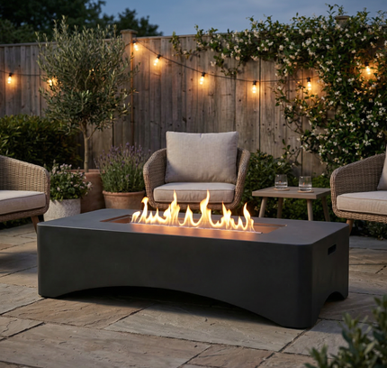56" Rectangular Propane Fire Pit Table