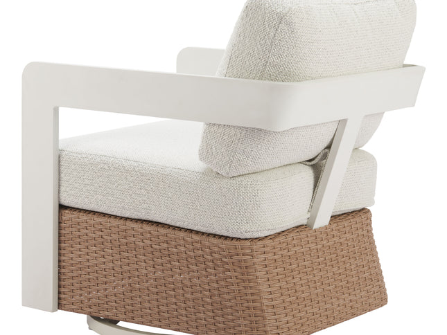 Gelo Swivel Chair White & Brown