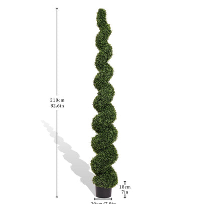 Artificial Outdoor UV Resistant Plastic Boxwood Topiary Spiral Tree