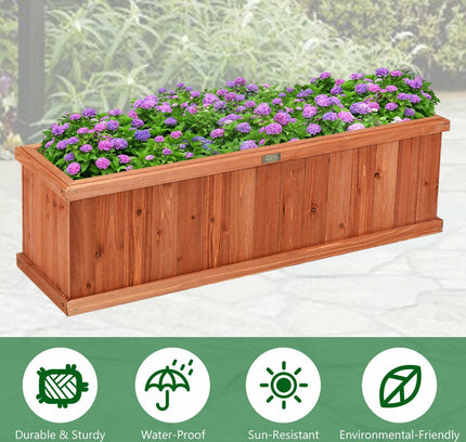 Wooden Decorative Planter Box for Garden Yard and Window
