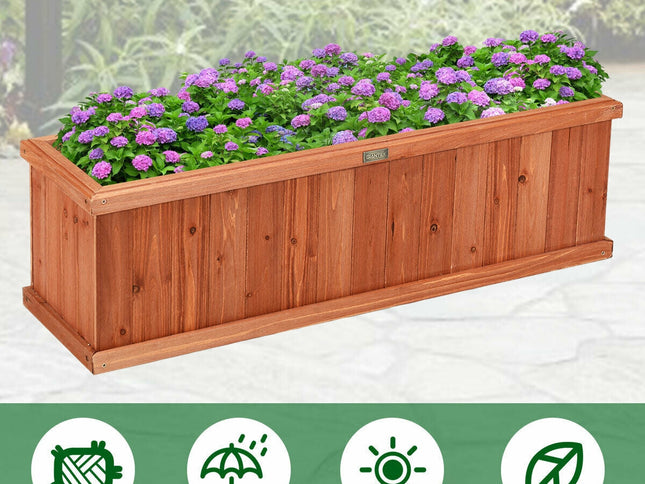 Wooden Decorative Planter Box for Garden Yard and Window