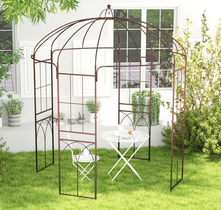 8.4x7 Feet Wide Birdcage Shape Garden Arbor