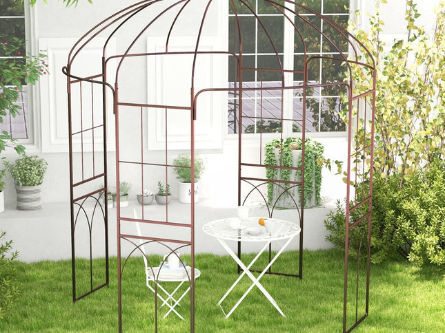 8.4x7 Feet Wide Birdcage Shape Garden Arbor