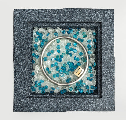 20" Square Concrete Propane Fire Pit Table, 50,000 BTU