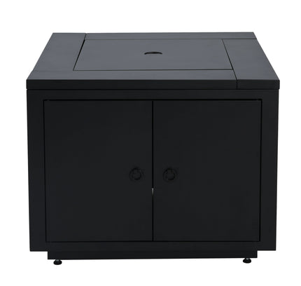 30-Inch Square Propane Fire Pit Table | Black | 40,000 BTU