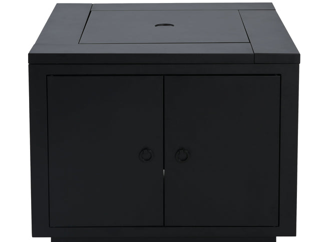 30-Inch Square Propane Fire Pit Table | Black | 40,000 BTU
