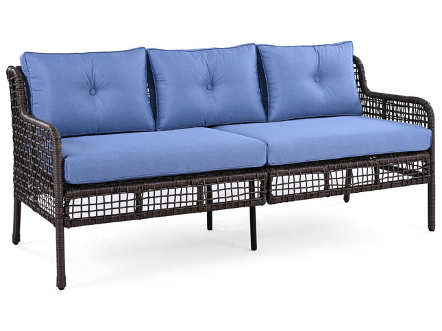 GO 4-Piece Outdoor PE Rattan Patio Set with 360° Swivel Chairs & Wood Coffee Table