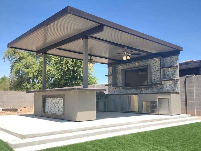 KoKoMo Montego Outdoor Kitchen BBQ Island – Stylish Built-In Grill Island for Patios