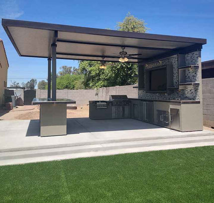 KoKoMo Montego Outdoor Kitchen BBQ Island – Stylish Built-In Grill Island for Patios