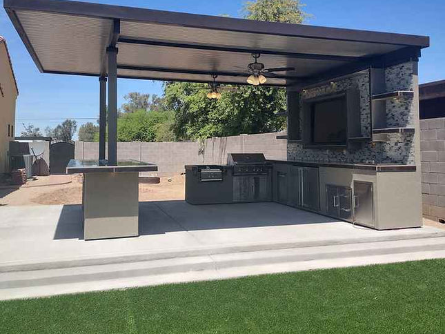 KoKoMo Montego Outdoor Kitchen BBQ Island – Stylish Built-In Grill Island for Patios