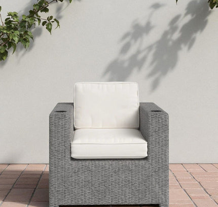 Aviara - Outdoor Club Chair Timeless Comfort With Plush Cushions - Gray Mix