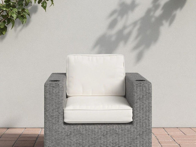 Aviara - Outdoor Club Chair Timeless Comfort With Plush Cushions - Gray Mix