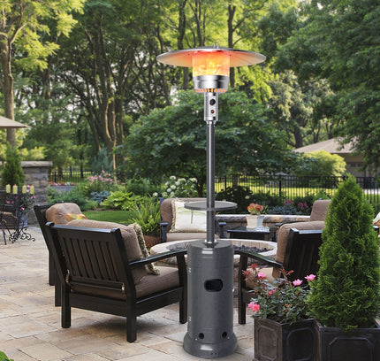 Outdoor Heater Propane Standing LP Gas Steel with Table