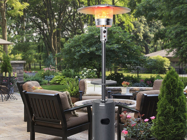 Outdoor Heater Propane Standing LP Gas Steel with Table
