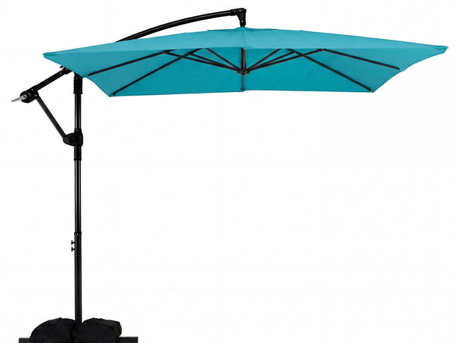 8x8 Ft Offset Cantilever Patio Umbrella Square Hanging Market Umbrella