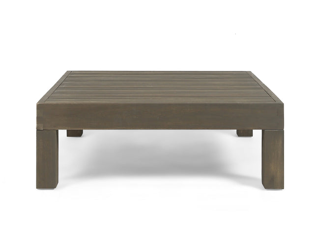 Brava X-Back 4-Piece Acacia Wood Outdoor Sofa Set — White, Mid-Century Modern