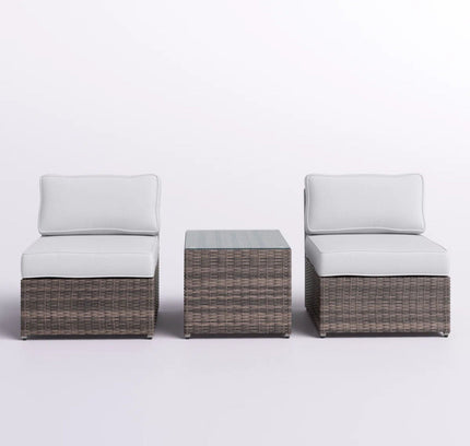 Modern Wicker Outdoor Seating Set With Cushions