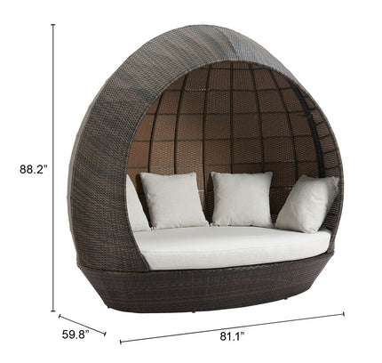 Marisol Beach Daybed Brown & Beige