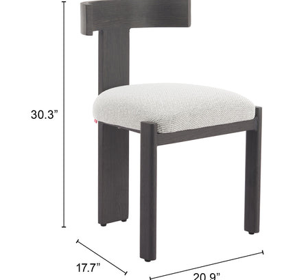 Tiana Dining Chair Black & Beige