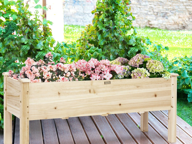 Raised Garden Bed Elevated Planter Box Wood for Vegetable Flower Herb