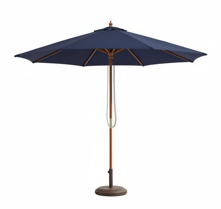 9 Ft Patio Umbrella Market Umbrella with 8 Sturdy Bamboo Ribs