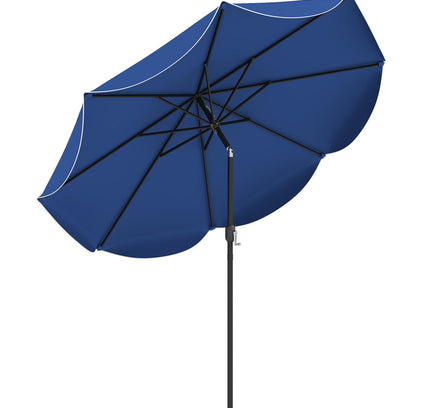 9 FT Patio Umbrella with Crank Handle and Push Button Tilt