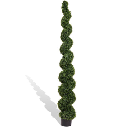 Artificial Outdoor UV Resistant Plastic Boxwood Topiary Spiral Tree