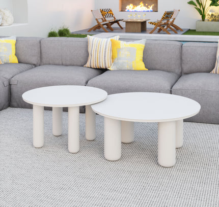 Ola Coffee Table Set (2-Piece) White