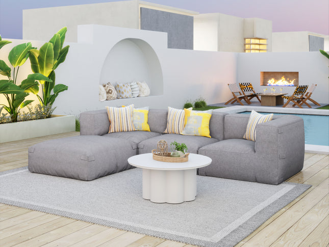 Luanda Corner Chair Gray