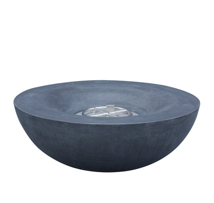 42 Inch Outdoor Concrete Propane gas Fire Pit bowl in Dark Gray color
