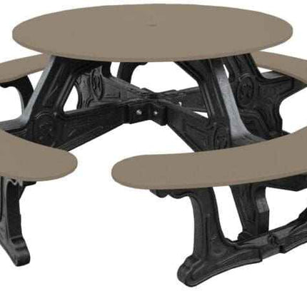 Cantina Round Table Outdoor Seating - Durable Outdoor Seating for 8