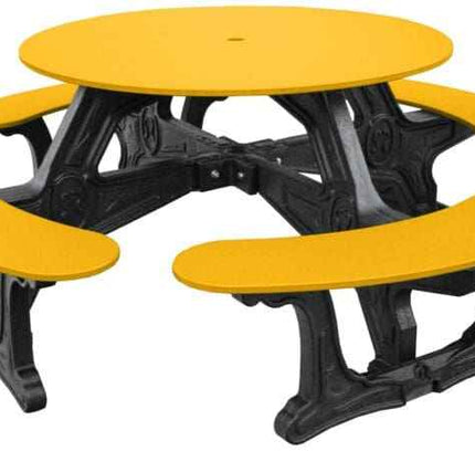 Cantina Round Table Outdoor Seating - Durable Outdoor Seating for 8