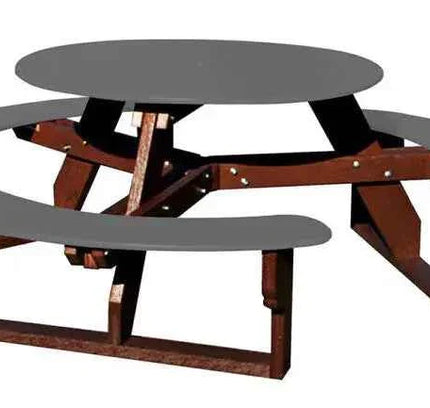 Open Round Table for Versatile and Customizable Outdoor Round Table Seating