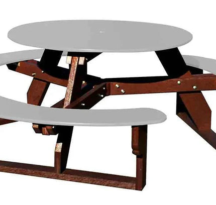 Open Round Table for Versatile and Customizable Outdoor Round Table Seating