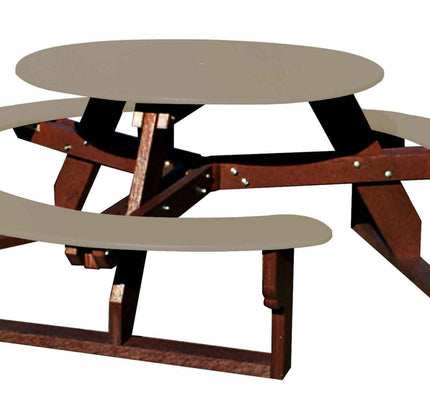 Open Round Table for Versatile and Customizable Outdoor Round Table Seating
