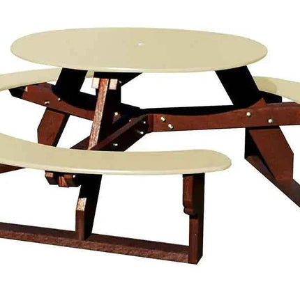 Open Round Table for Versatile and Customizable Outdoor Round Table Seating