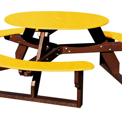 Open Round Table for Versatile and Customizable Outdoor Round Table Seating